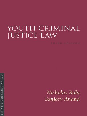cover image of Youth Criminal Justice Law, 3/e